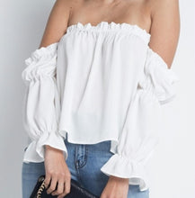 Women's Off Shoulder Ruffle Bardot Top