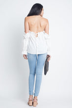 Women's Off Shoulder Ruffle Bardot Top