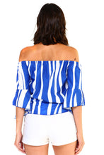 Women's Strapless Striped Bandage Blouse