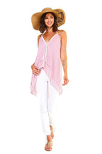 Women's Halter Flowy Layer Tank Top