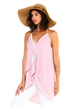 Women's Halter Flowy Layer Tank Top