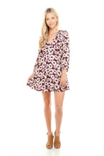 Women's V-Neck Long Sleeve Floral Print Dress