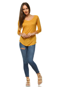 Women's Long Sleeve Round Neck Top