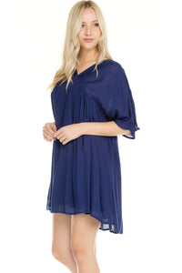 Women's V-Neck Loose Fit T-Shirt Dress