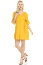 Women's V-Neck Loose Fit T-Shirt Dress