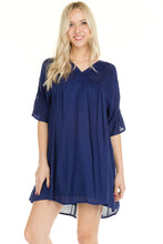 Women's V-Neck Loose Fit T-Shirt Dress