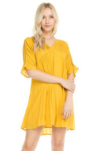 Women's V-Neck Loose Fit T-Shirt Dress