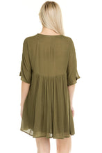 Women's V-Neck Loose Fit T-Shirt Dress