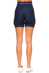 Women's Denim Blouson Shorts