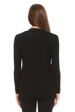 Women's Long Sleeve V-Neck Tie Top