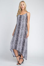 Women's Snakeskin Print Maxi Tank Dress