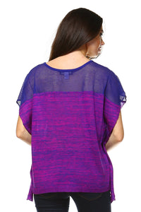 Women's Violet Patterned Top