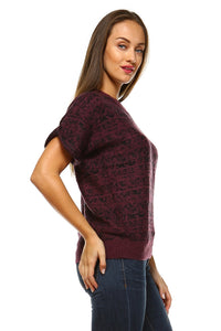 Women's Loose Knit Short Sleeve Top