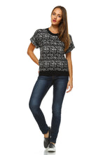 Women's Loose Knit Short Sleeve Top