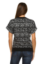 Women's Loose Knit Short Sleeve Top