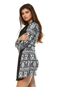 Women's Printed Dress with Attached Front Slip