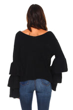 Women's Layered Bell Sleeve Sweater