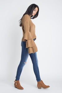 Women's Layered Bell Sleeve Sweater