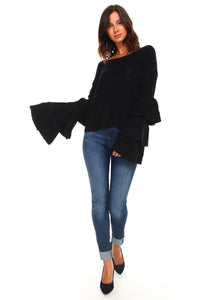 Women's Layered Bell Sleeve Sweater