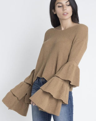 Women's Layered Bell Sleeve Sweater