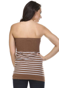 Women's Textured Knit Stretch Tube Top