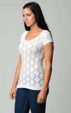 Women's Textured Knit Stretch Glitter Top