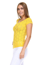 Women's Textured Knit Stretch Glitter Top