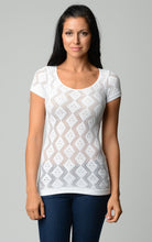 Women's Textured Knit Stretch Glitter Top