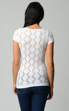 Women's Textured Knit Stretch Glitter Top