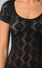 Women's Textured Knit Stretch Glitter Top