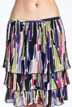 Larry Levine Layered Pleated Skirt