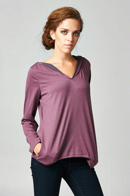 Women's Long Sleeve Hoodie with Welt Pockets