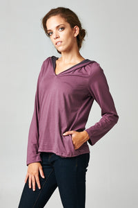 Women's Long Sleeve Hoodie with Welt Pockets