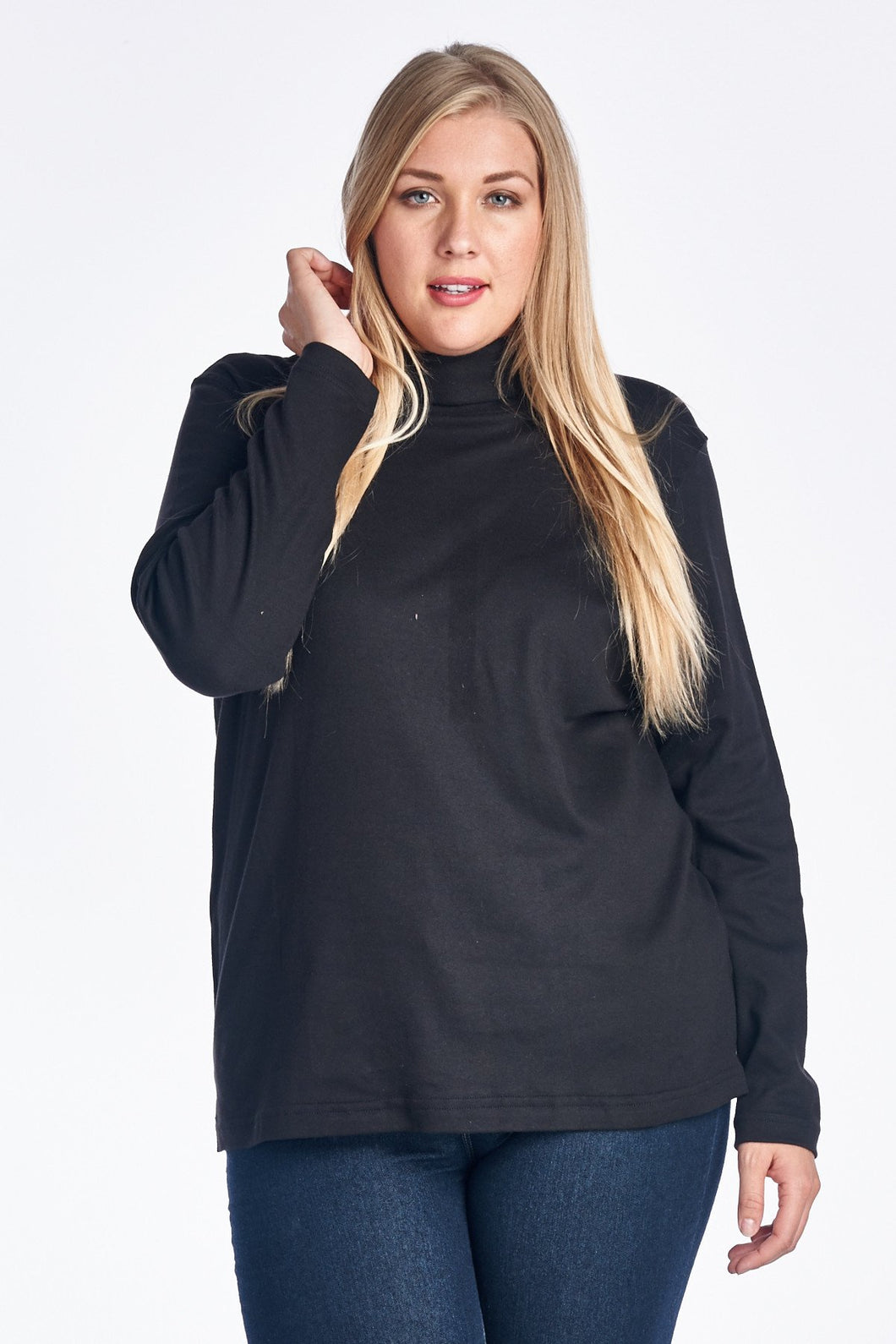 Christine V Plus Long Sleeve Turtleneck Top