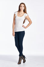 Urban Love Rayon Jersey Flutter Sleeve Top