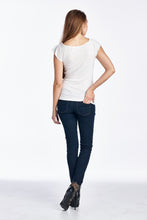 Urban Love Rayon Jersey Flutter Sleeve Top
