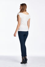 Urban Love Rayon Jersey Flutter Sleeve Top