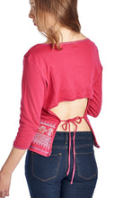 Urban Love Long Sleeve Open Tie Back Screened Top