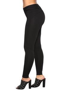 Black Mid-Rise Skinny Leggings